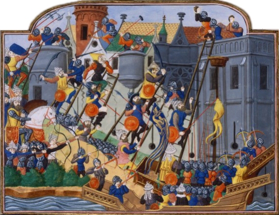 Asedio de Constantinopla. Pintura del Siglo XVI